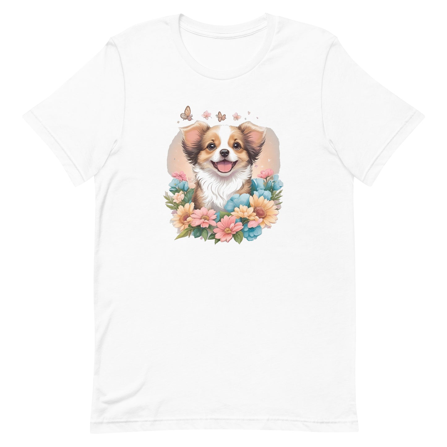 T-shirt Shepherd Puppy Floral Elegance