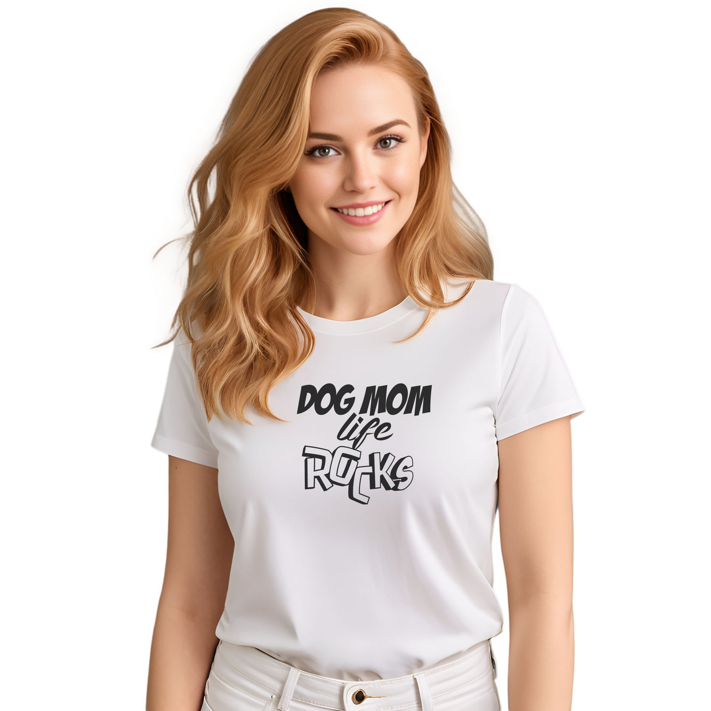T-shirt Dog Mom Life Rocks