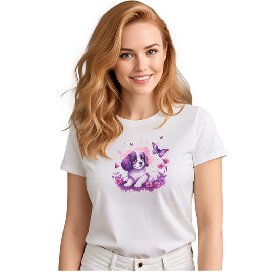 T-shirt Spaniel Puppy Artistry Bloom