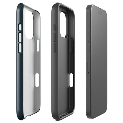 Black phone case shown from three angles on a white background